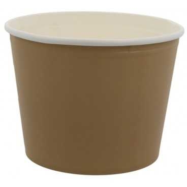 Boluri din carton tip bucket, kraft natur + alb, Ø 187 mm, 2550cc, T:Ø187x145mm/2550cc /25 4/BX