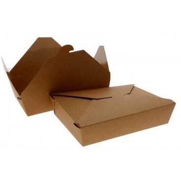 Meniuri din carton cu 4 clapete, 1000cc, kraft natur, T: 215 x 160 x 50 mm / 1000 cc /50 4/BX