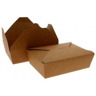 Meniuri din carton cu 4 clapete, 1300cc, kraft natur, 215 x 160 x 63 mm / 1300 cc /50 4/BX