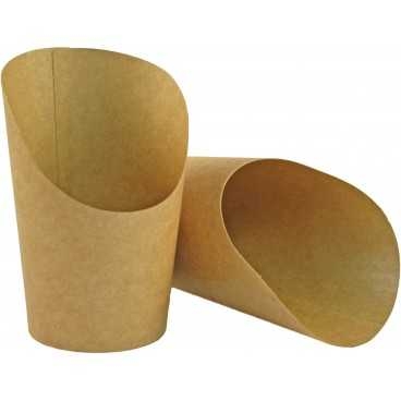 Pahare din carton pentru wrapuri, Ø 80 mm, 150cc, kraft natur, T: Ø 80 x 115 mm / 150cc /50 20/BX