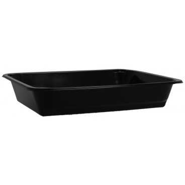 Caserole negre din PP termosudabile, 227 x 178 x 40 mm, 1C, T:227 x 178 x 40 mm / 1c /50 6/BX