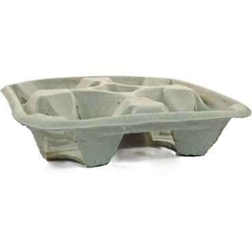 Suporti din cofraj de carton pentru 4 pahare, natur, 225 x 225 x 45 mm / 4 pahare /50 6/BX