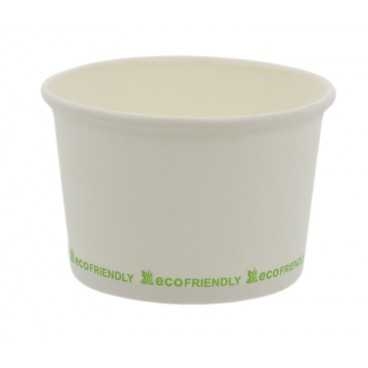 Boluri din carton, albe eco-friendly, Ø 90 mm, 230cc, T: Ø 90 x 61 mm / 230cc /50 40/BX