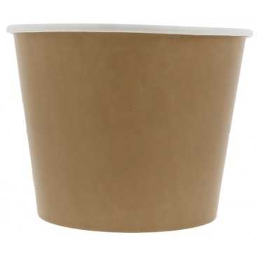 Boluri din carton tip bucket, kraft natur + alb, Ø 214 mm, 3990cc, /25 4/BX