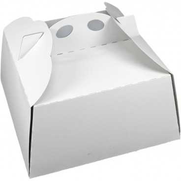 Cutii tort, albe, din carton gros, 270 x 270 mm, B:270x270mm /25 1/BX