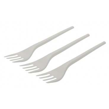 Tacamuri vrac din CPLA, albe, furculite, 168 mm, L:168mm /50 20/BX