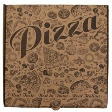 Cutii pizza, natur, colturi drepte, 280 x 280 x 35 mm, T:280x280x35mm /60 1/BX