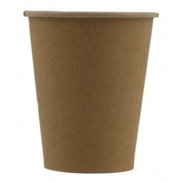 Pahare din carton cu perete simplu, kraft natur, Ø 80 mm, 8oz, Ø 80 X 90 mm / 230cc /50 20/BX