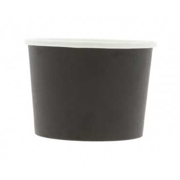 Boluri din carton, negre, Ø 114 mm, 16oz, T: Ø 115 x 80 mm / 470cc /25 20/BX