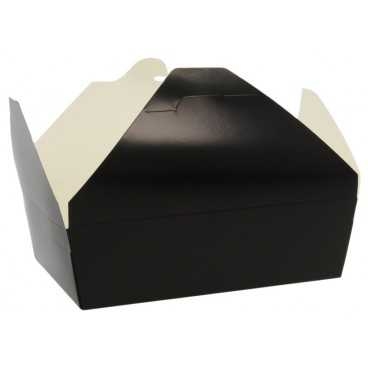 Meniuri din carton cu 4 clapete, 1300cc, negre, T: 215 x 160 x 63 mm / 1300 cc /50 4/BX