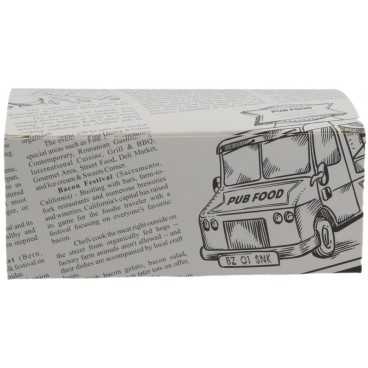 Meniuri din carton cu clapeta, ziar, 145 x 85 x 60 mm, B: 145 x 85 x 60 mm /400 1/BX