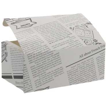 Meniuri din carton cu clapeta, ziar, 175 x 105 x 70 mm, B: 175 x 105 x 70 mm /300 1/BX