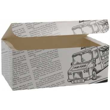 Meniuri din carton cu clapeta, ziar, 175 x 105 x 70 mm, B: 175 x 105 x 70 mm /300 1/BX