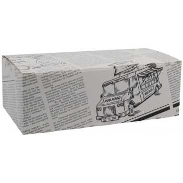 Meniuri din carton cu clapeta, ziar, 225 x 120 x 77 mm, B: 225 x 120 x 77 mm /200 1/BX