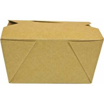 Meniuri din carton cu 4 clapete, 600cc, kraft natur, T: 130 x 105 x 64 mm / 600cc /50 4/BX