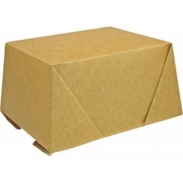 Meniuri din carton cu 4 clapete, 600cc, kraft natur, T: 130 x 105 x 64 mm / 600cc /50 4/BX