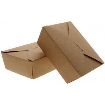 Meniuri din carton cu 4 clapete, 900cc, kraft natur, 175 x 140 x 63 mm / 900cc /50 4/BX