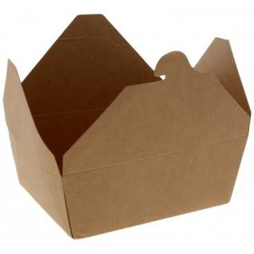 Meniuri din carton cu 4 clapete, 900cc, kraft natur, 175 x 140 x 63 mm / 900cc /50 4/BX