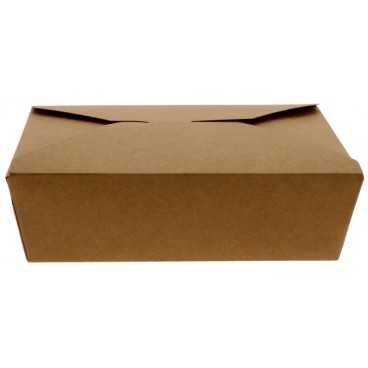 Meniuri din carton cu 4 clapete, 1300cc, kraft natur, 215 x 160 x 63 mm / 1300 cc /50 4/BX