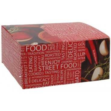 Meniuri din carton cu clapeta, street food, 130 x 130 x 62 mm, 130 x 130 x 62 mm /300 1/BX