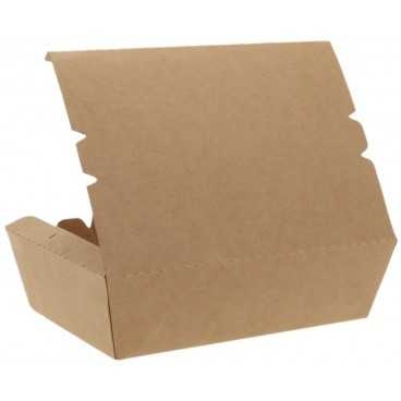 Meniuri din carton cu clapeta, rezistente la lichide, kraft natur, 600cc, T: 170 x 120 x 45 mm / 650cc /50 4/BX