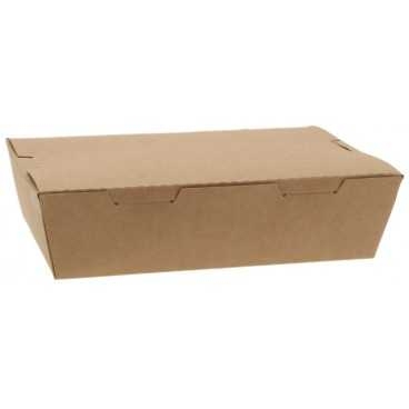 Meniuri din carton cu clapeta, rezistente la lichide, kraft natur, 1000cc, T: 200 x 140 x 50 mm / 1000 cc /50 4/BX
