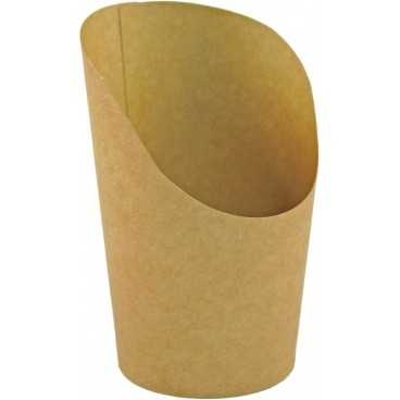 Pahare din carton pentru wrapuri, Ø 80 mm, 150cc, kraft natur, T: Ø 80 x 115 mm / 150cc /50 20/BX