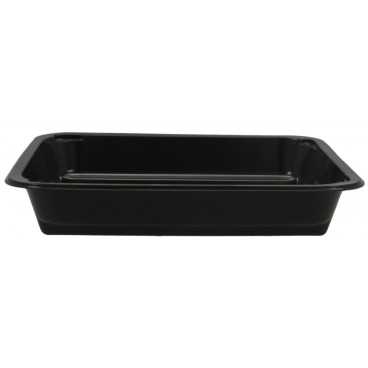 Caserole negre din PP termosudabile, 227 x 178 x 40 mm, 1C, T:227 x 178 x 40 mm / 1c /50 6/BX