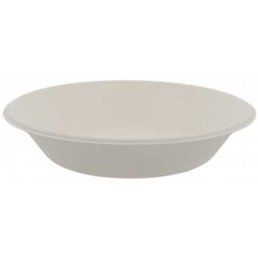 Boluri biodegradabile din trestie de zahar, albe, Ø 189 mm, T: Ø 189 x 41 mm / 680cc /50 10/BX