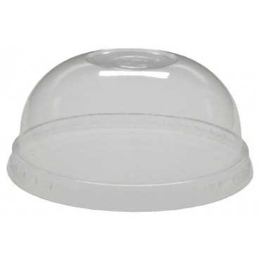 Capace din PLA, transparente, dome, orificiu pai, Ø 95 mm, B:Ø 95 mm /100 10/BX