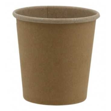 Pahare din carton cu perete simplu, kraft natur, Ø 62 mm, 4oz, Ø 62 X 60 mm / 120cc /50 20/BX