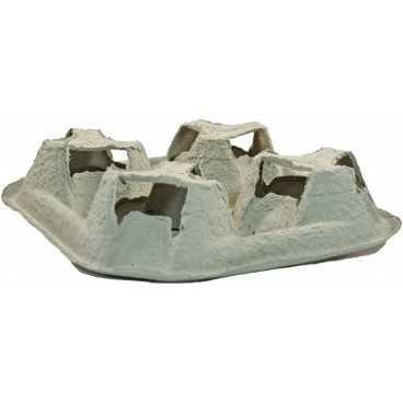 Suporti din cofraj de carton pentru 4 pahare, natur, 225 x 225 x 45 mm / 4 pahare /50 6/BX