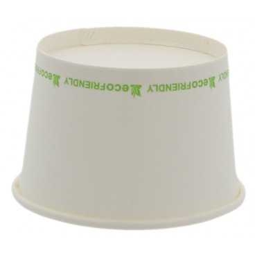 Boluri din carton, albe eco-friendly, Ø 90 mm, 230cc, T: Ø 90 x 61 mm / 230cc /50 40/BX