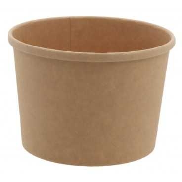 Boluri din carton, kraft natur, Ø 115 mm, 16oz, T:Ø115x80mm/470cc /25 20/BX