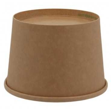 Boluri din carton, kraft natur, Ø 115 mm, 16oz, T:Ø115x80mm/470cc /25 20/BX