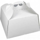 Cutii tort, albe, din carton gros, 250 x 250 mm, L:250x250mm /25 1/BX