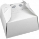 Cutii tort, albe, din carton gros, 270 x 270 mm, B:270x270mm /25 1/BX