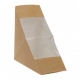 Caserole triunghiulare din carton pentru sandwich, SW60, kraft natur + alb, 175 x 123 x 90 mm / 60mm /500 1/BX