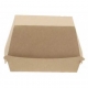Caserole din carton pentru burger, 120 x 120 x 82 mm, kraft natur + alb, M:120x120x82mm /75 4/BX