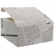 Meniuri din carton cu clapeta, ziar, 130 x 130 x 62 mm, B: 130 x 130 x 62 mm /300 1/BX