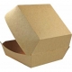 Caserole din carton pentru burger, 120 x 120 mm, kraft natur, M:170x165x85mm/Ø120mm /50 4/BX