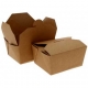 Meniuri din carton cu 4 clapete, 600cc, kraft natur, T: 130 x 105 x 64 mm / 600cc /50 4/BX