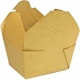 Meniuri din carton cu 4 clapete, 600cc, kraft natur, T: 130 x 105 x 64 mm / 600cc /50 4/BX