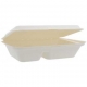 Caserole cu capac si 2 compartimente MENIU BIO ALB 155X240 H65 2C 1000CC /50 10/BX B, /50 10/BX