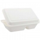 Caserole cu capac si 2 compartimente MENIU BIO ALB 155X240 H65 2C 1000CC /50 10/BX B, /50 10/BX
