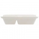 Caserole cu capac si 2 compartimente MENIU BIO ALB 155X240 H65 2C 1000CC /50 10/BX B, /50 10/BX