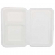 Caserole cu capac si 2 compartimente MENIU BIO ALB 155X240 H65 2C 1000CC /50 10/BX B, /50 10/BX