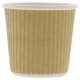 Pahare din carton cu perete triplu tip linii, kraft natur + alb, Ø 62 mm, 4oz, /40 25/BX